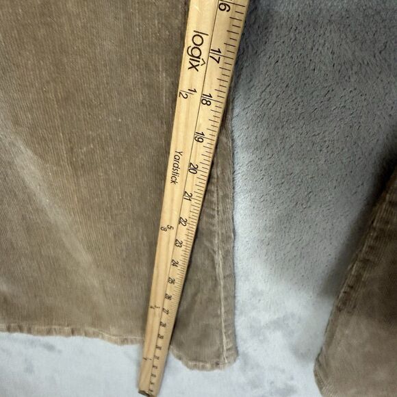Y2K Vintage Lazer Jeans Corduroy Flare Pants 7 Low Rise Beige Tan Pockets 2000s - Picture 6 of 8